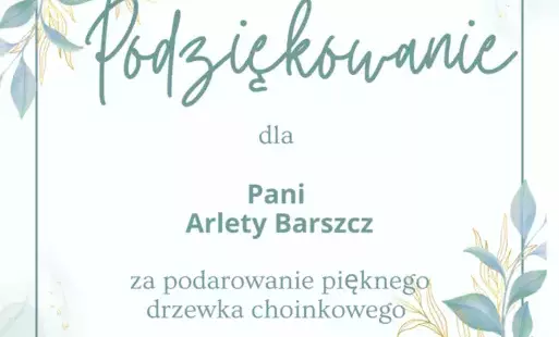 Zdjęcie do Podziękowanie