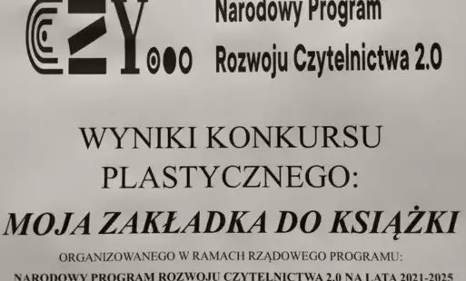 Zdjęcie do Wyniki konkursu plastycznego ''Moja zakładka do książki''